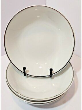 Rosenthal Studio Line Hans Theo Bauman Berlin Platinum Soup Cereal Bowls Set 4